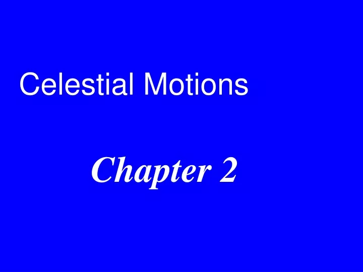 celestial motions