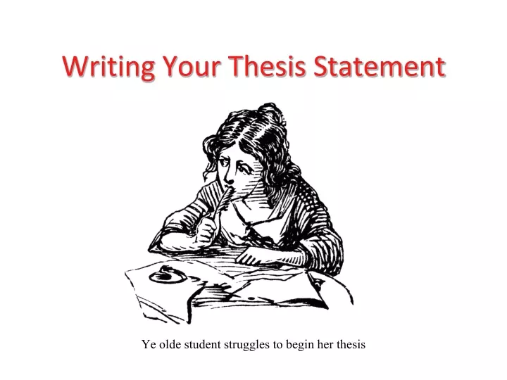 writing your thesis statement