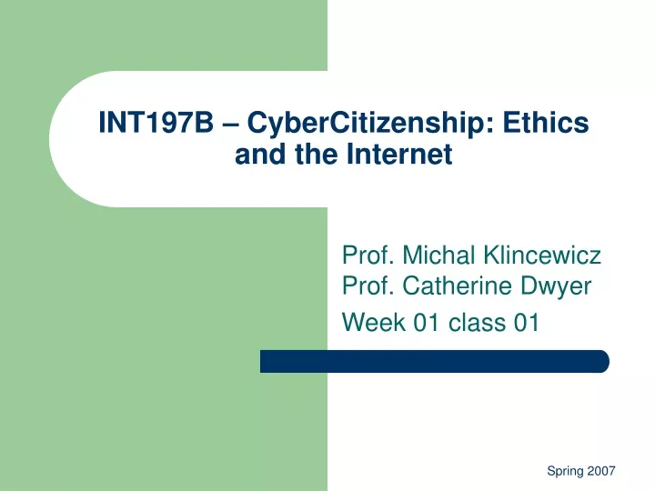 int197b cybercitizenship ethics and the internet