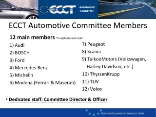 ECCT Automotive Committee Members