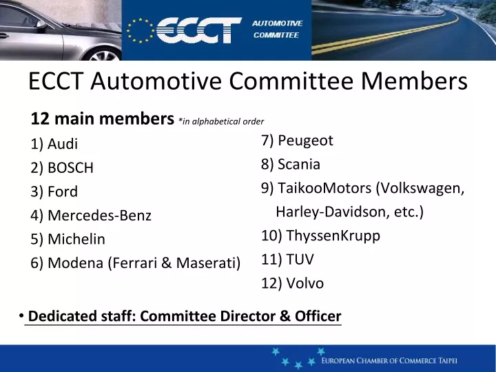 ecct automotive committee members