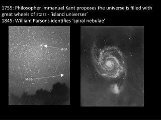 1755: Philosopher Immanuel Kant proposes the universe is filled with