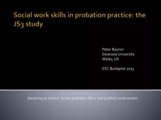 Social work skills in probation practice: the JS3 study