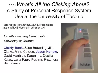 Faculty Learning Community University of Toronto