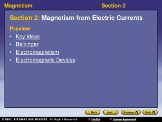 Section 2:  Magnetism from Electric Currents