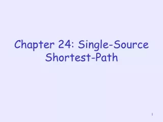 Chapter 24: Single-Source Shortest-Path