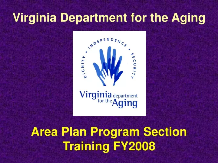 area plan program section training fy2008