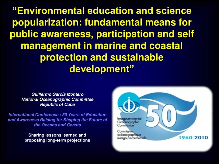 environmental education and science