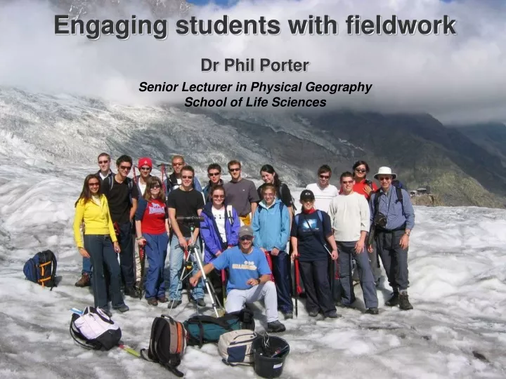 engaging students with fieldwork dr phil porter