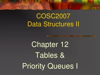 COSC2007  Data Structures II