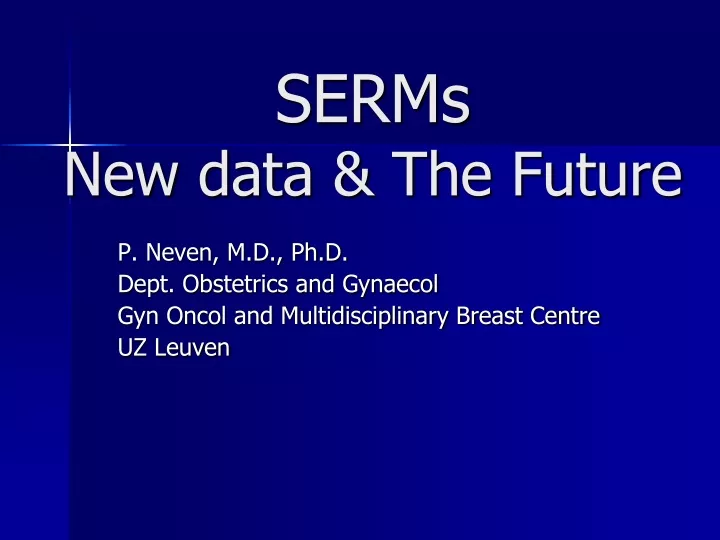 serms new data the future