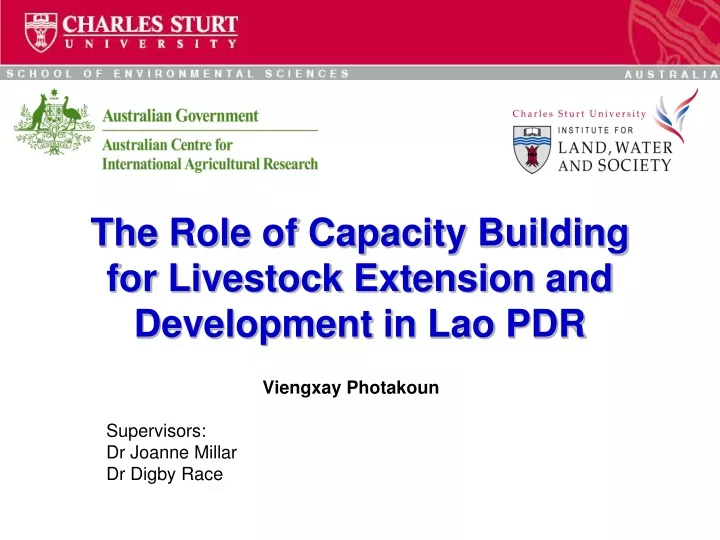 the role of capacity building for livestock extension and development in lao pdr