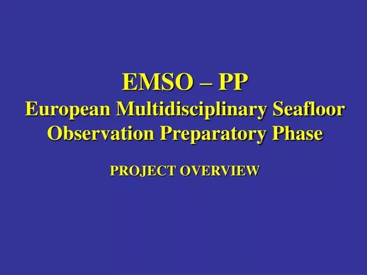 emso pp european multidisciplinary seafloor