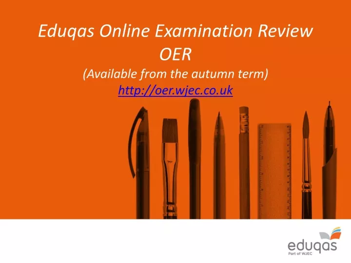 eduqas online examination review oer available