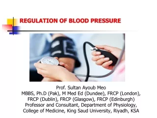 REGULATION OF BLOOD PRESSURE