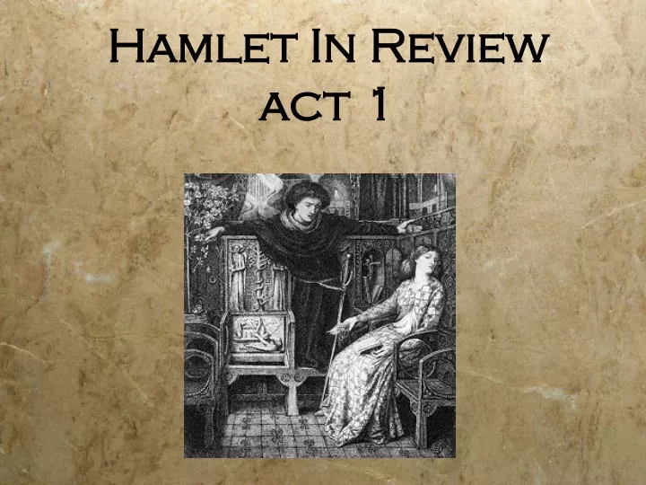 hamlet in review act 1