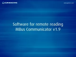 Software for remote reading MBus Communicator v1.9