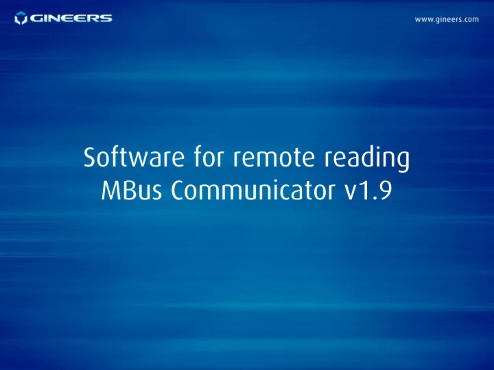 software for remote reading mbus communicator v1 9