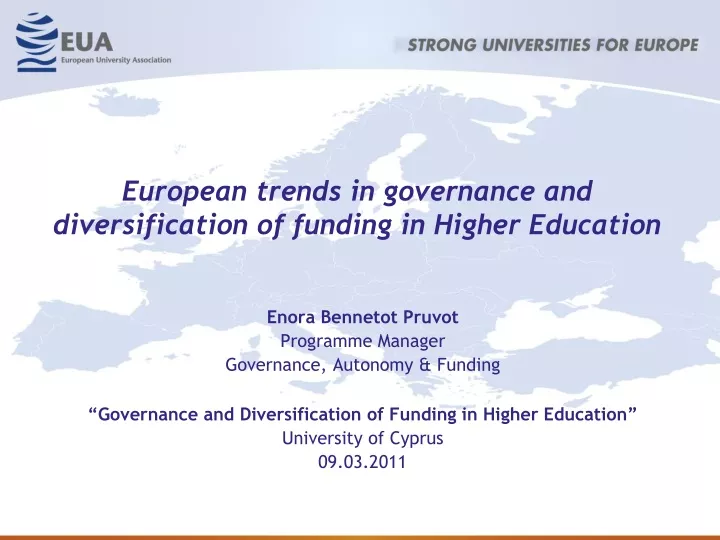 european trends in governance and diversification of funding in higher education