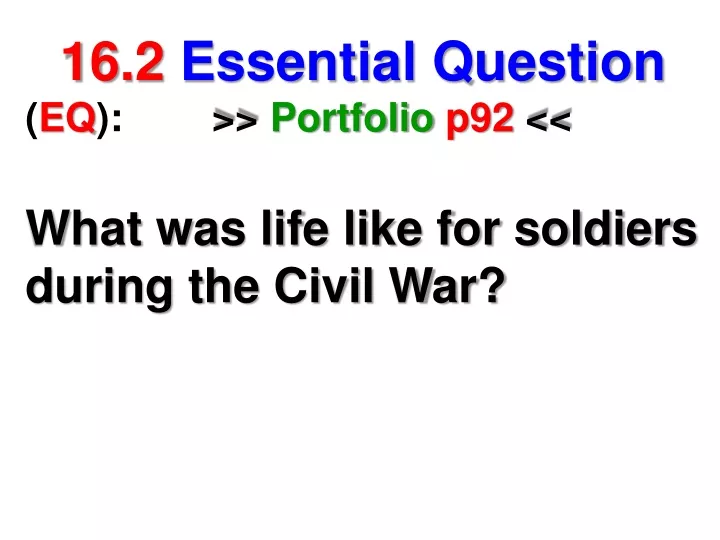 16 2 essential question eq portfolio p92 what