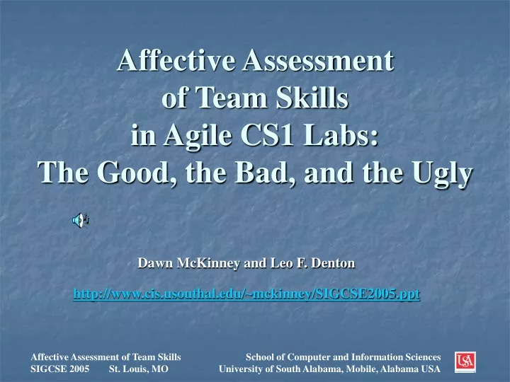affective assessment of team skills in agile