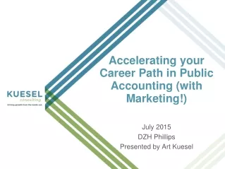 Accelerating your Career Path in Public Accounting (with Marketing!)