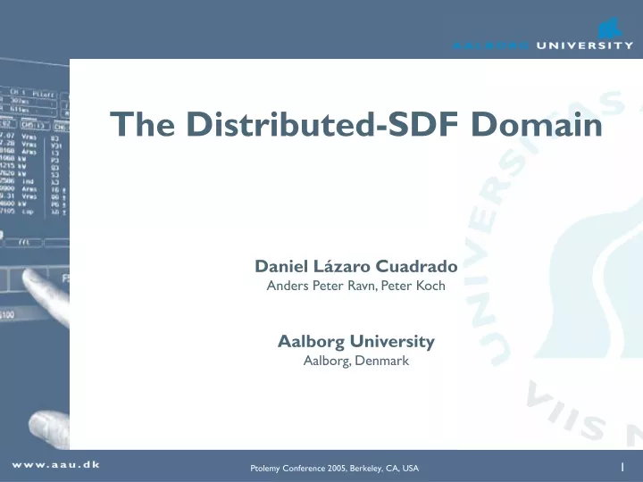 the distributed sdf domain