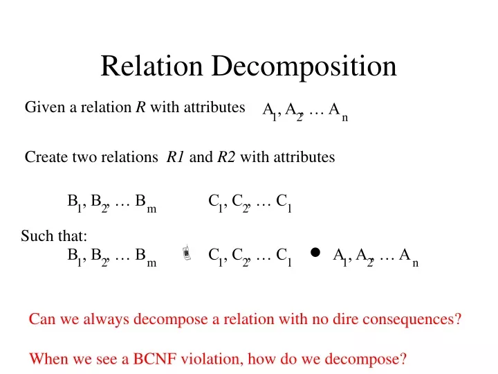 relation decomposition
