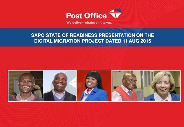 sapo state of readiness presentation
