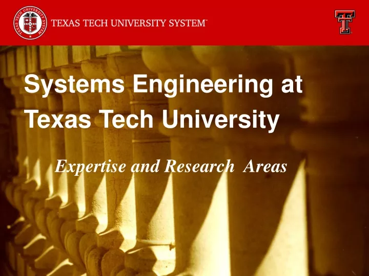 systems engineering at texas tech university