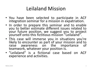 Leilaland Mission