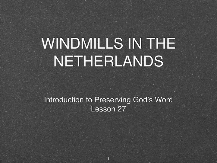 windmills in the netherlands