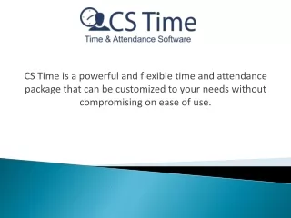 CS Time – Features Overview