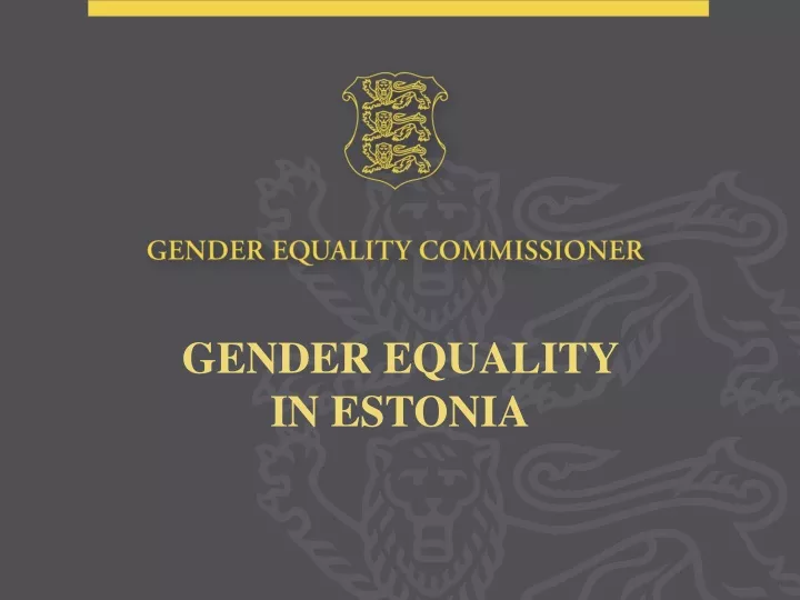 gender equality in estonia