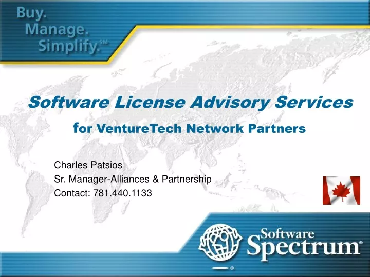 software license advisory services f or venturetech network partners