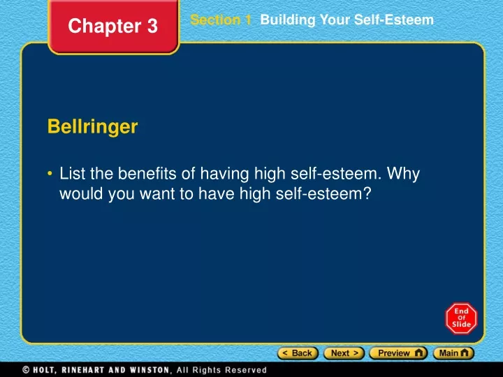 section 1 building your self esteem