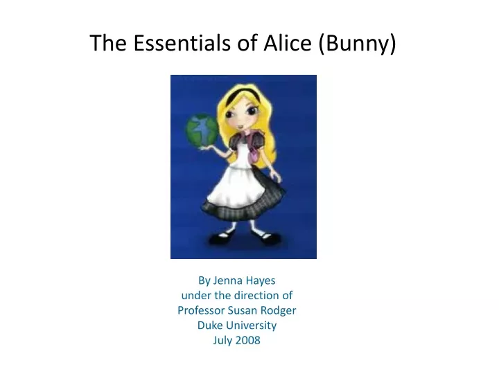 the essentials of alice bunny