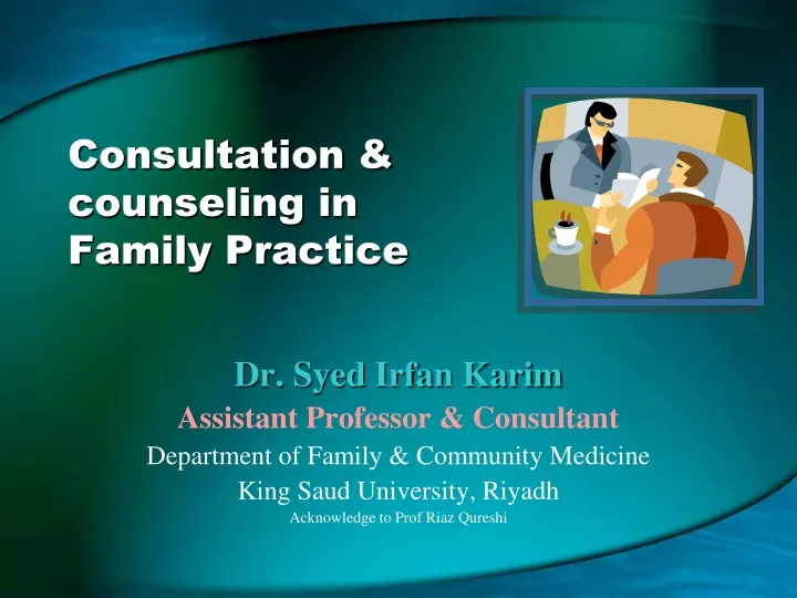 consultation counseling in family practice