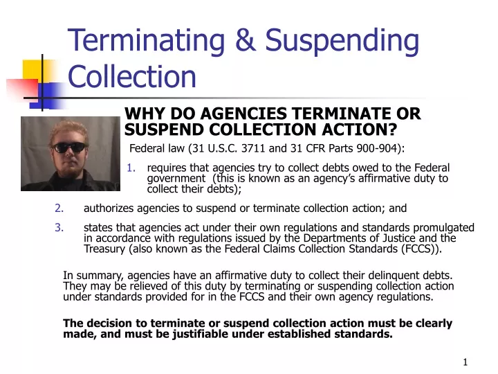 terminating suspending collection