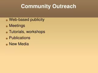 Community Outreach