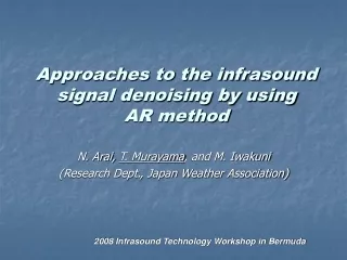 Approaches to the infrasound signal denoising by using  AR method