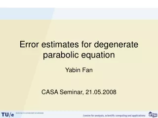 Error estimates for degenerate parabolic equation