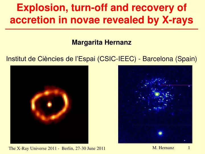 explosion turn off and recovery of accretion