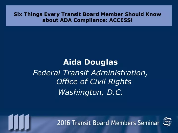 six things every transit board member should know