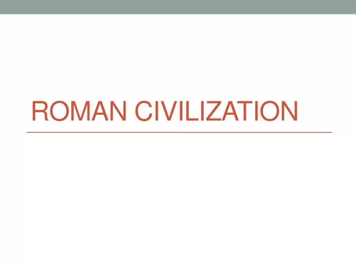 roman civilization