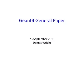 Geant4 General Paper