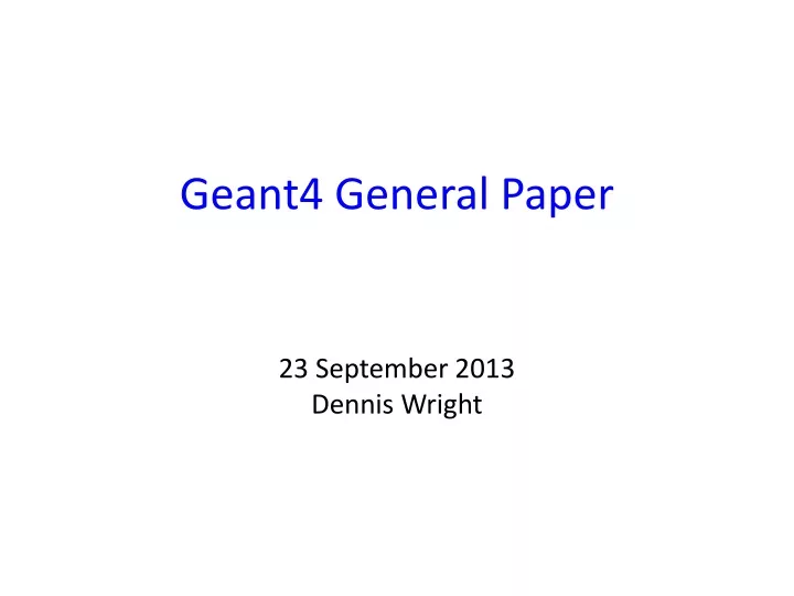 geant4 general paper
