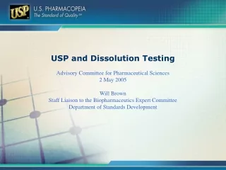USP and Dissolution Testing