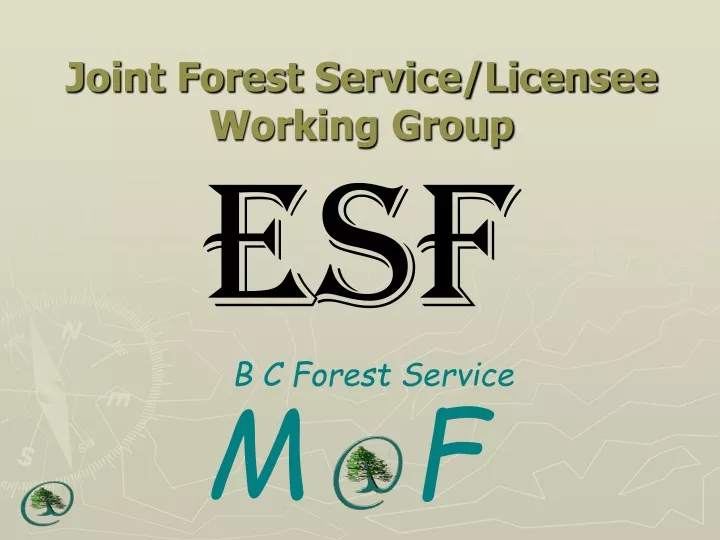 joint forest service licensee working group