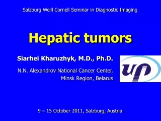 Salzburg Weill Cornell Seminar in Diagnostic Imaging Hepatic tumors
